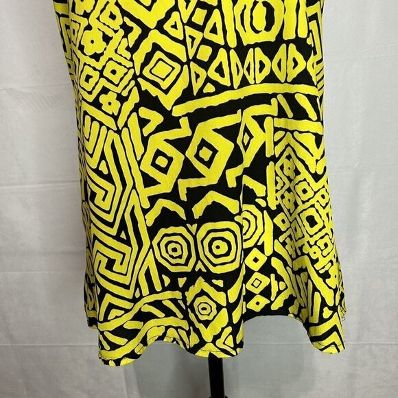 Ya Los Angeles Womens Yellow Black Scoop Neck Low Back Tank Top Sz M - Picture 4 of 8